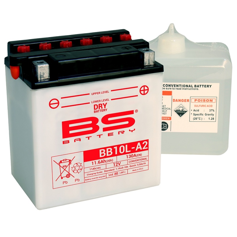 Batterie avec acide BB10L-A2 SUZUKI GSF 650 BANDIT 2005-2012 | 1000 access