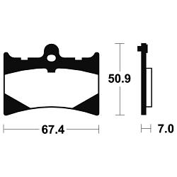 Plaquettes de frein  APRILIA AF1 125 FUTURA  